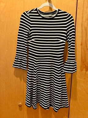 NWOT kate spade Bloom Street Black and White Striped Mini Dress Size XS
